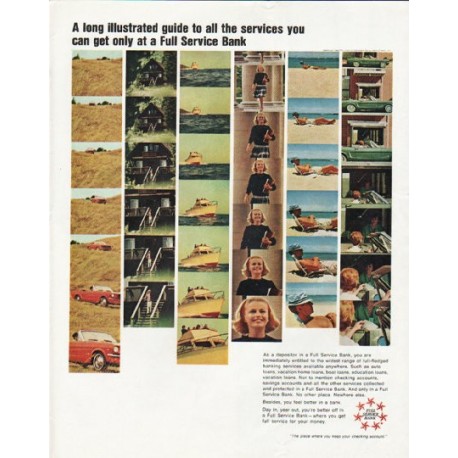 1965 Full Service Bank Ad "illustrated guide"