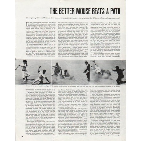 1965 Maury Wills Article "Better Mouse" ~ By Jack Murphy