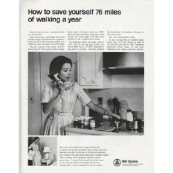 1965 Bell System Ad "76 miles of walking"