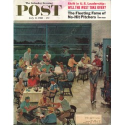 1961 Saturday Evening Post Cover Page "Rain Delay" ~ July 8, 1961