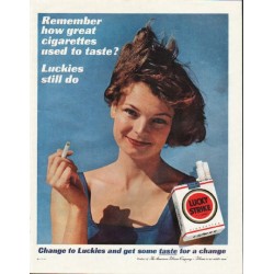1961 Lucky Strike Cigarettes Ad "Luckies still do"