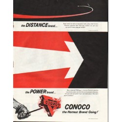 1961 Conoco Gasoline Ad "the Distance brand"