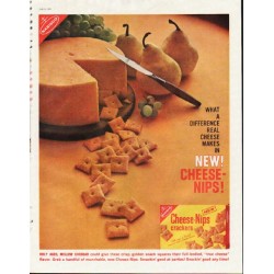 1961 Nabisco Cheese-Nips Ad "real cheese"