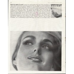 1961 Holiday Magazine Ad "magic of mood"