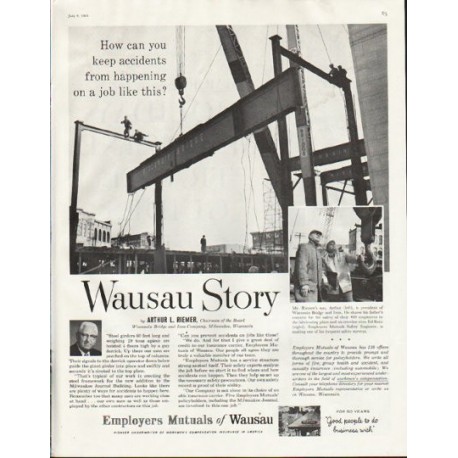 1961 Employers Mutuals of Wausau Ad "accidents"