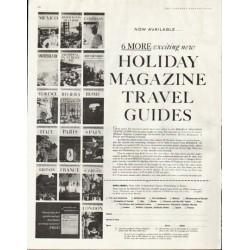 1961 Holiday Magazine Travel Guides Ad "6 more"