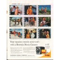 1961 Kodak Brownie Movie Camera Ad "vacation travels"
