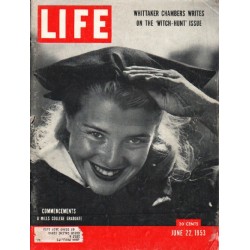 1953 LIFE Magazine Cover Page ~ June 22, 1953