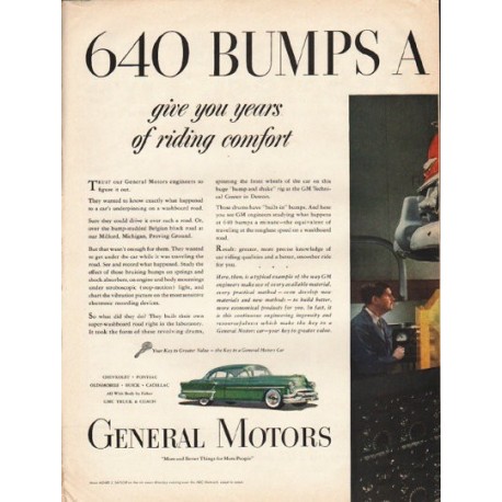 1953 General Motors Ad "640 bumps a minute" ~ (model year 1953)