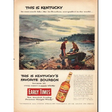 1953 Early Times Whisky Ad "This is Kentucky"