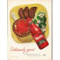 1953 Hunt's Tomato Catsup Ad "Deliciously yours"