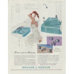 1958 Kohler Ad "First aid to Beauty"