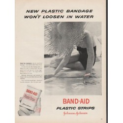 1953 Johnson & Johnson Band-Aid Ad "plastic bandage"