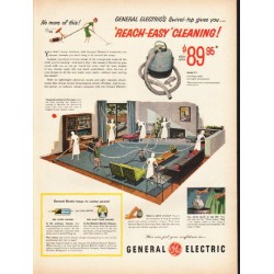 1953 General Electric Cleaner Ad "Reach-Easy"