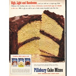 1953 Pillsbury Cake Mix Ad "Light and Handsome"