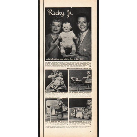 1953 American Character Doll Company Ad "Ricky Jr."