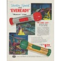 1958 Union Carbide Ad "new "Eveready" "Beacon" Lites"