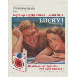 1958 Lucky Strike Ad "Light up a Lucky!"