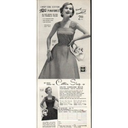 1953 Cotton Shop Ad "Patio Pinafores"