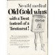 1953 Old Gold Cigarettes Ad "wild medical pitches"