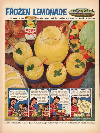 1953 Lemon Products Advisory Board Vintage Ad Quot Frozen