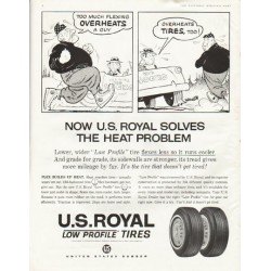 1961 U.S. Royal Tires Ad "Too much flexing"