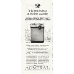 1961 Admiral Radio Ad "great tradition"