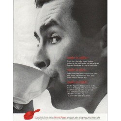 1961 Pan-American Coffee Bureau Ad "make it coffee"