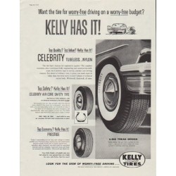 1958 Kelly Tires Ad "Kelly Has It!"