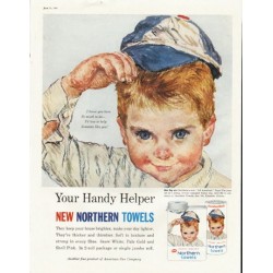 1961 Northern Towels Ad "So much to do"