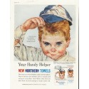 1961 Northern Towels Ad "So much to do"