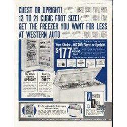 1961 Western Auto Ad "Chest or Upright"