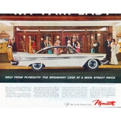 1958 Plymouth Belvedere Ad "The Broadway Look"