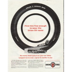 1961 Union 76 Tires Ad "wear the Union Oil name"