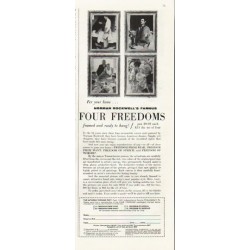 1961 Norman Rockwell Art Prints Ad "Four Freedoms"