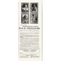 1961 Norman Rockwell Art Prints Ad "Four Freedoms"