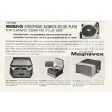 1961 Magnavox Record Player Ad "eliminates record and stylus wear"