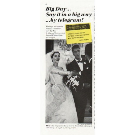 1961 Western Union Ad "Big Day"