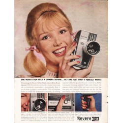 1962 Revere Movie Camera Ad "she just got a perfect movie"