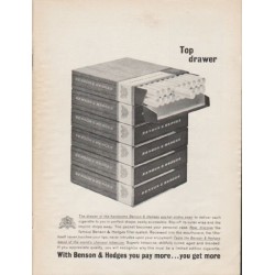 1962 Benson & Hedges Cigarettes Ad "Top drawer"