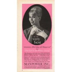 1962 Manpower Inc. Ad "for the very best"