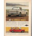 1963 Chevrolet Corvair Monza Ad "Mated to the road" ~ (model year 1963)