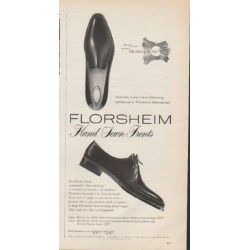 1962 Florsheim Shoe Company Ad "Hand Sewn Fronts"