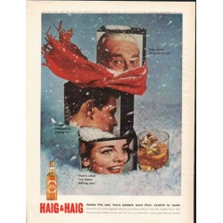 1962 Haig & Haig Scotch Whisky Ad "tastes the way"