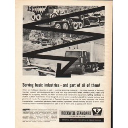 1962 Rockwell-Standard Corporation Ad "Serving basic industries"