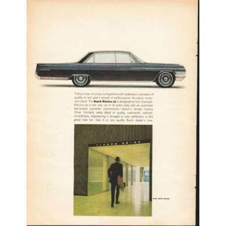 1963 Buick Electra 225 Ad "Today's man of action" ~ (model year 1963)