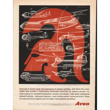 1962 Avco Corporation Ad "Centuries of history"