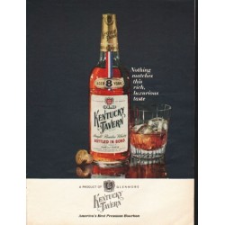 1962 Kentucky Tavern Bourbon Whiskey Ad "Nothing matches"