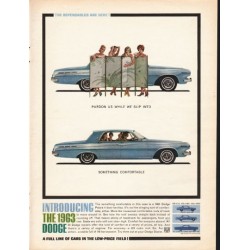 1963 Dodge Polara Ad "Pardon us" ~ (model year 1963)