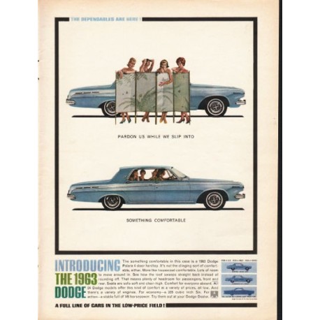 1963 Dodge Polara Ad "Pardon us" ~ (model year 1963)